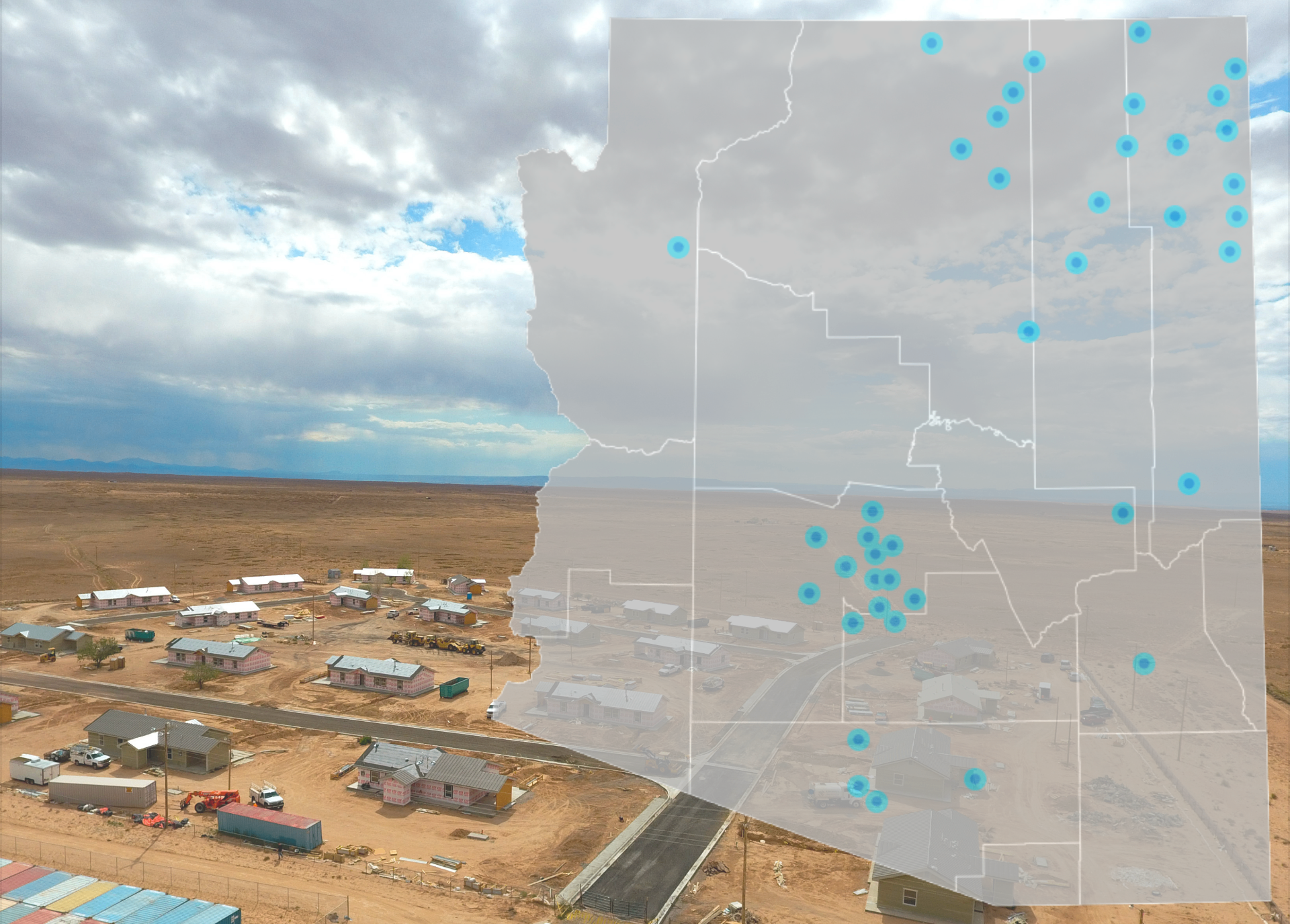 Map showing Cholla Managing Group project locations across Arizona and New Mexico